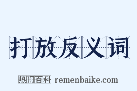 打放反义词是什么意思的图片
